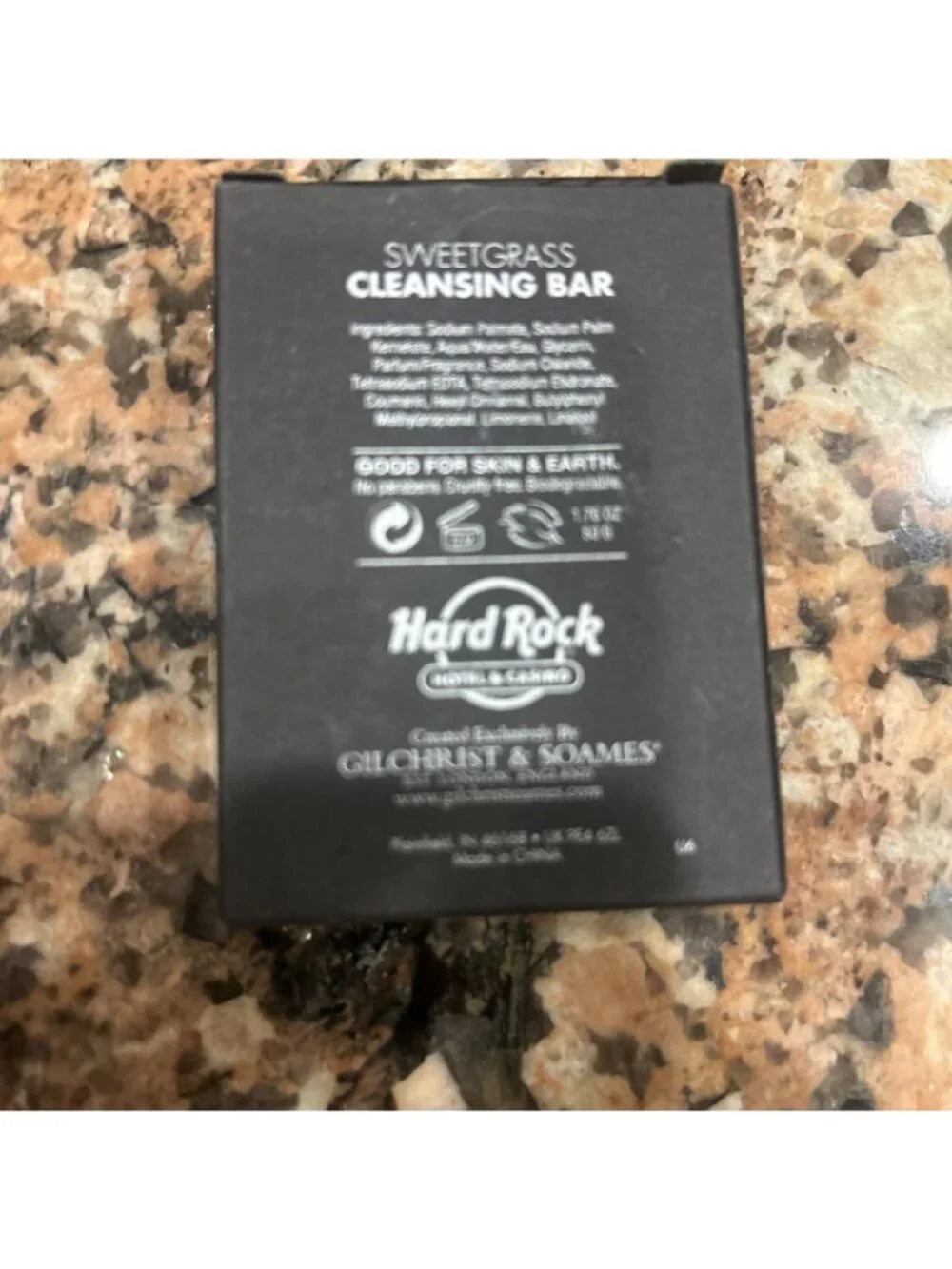 Hard Rock Hotel & Casino, Popular Sweetgrass Scent Cleansing Bar, New In Box